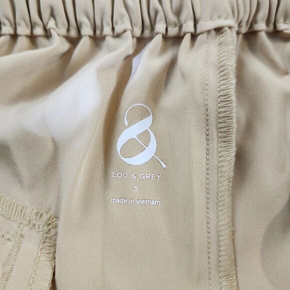Lou & Grey Wanderweave Wide Leg Trousers Size Small Beige Lightweight EUC - Picture 3 of 13